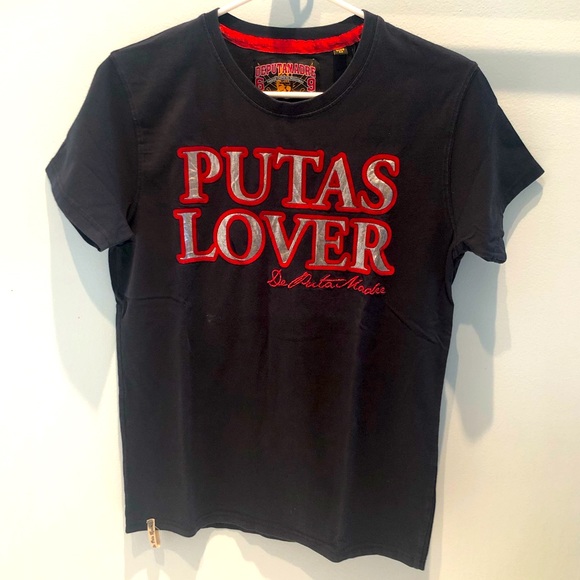 De puta madre • T-shirt Black and red velvet - Picture 2 of 5